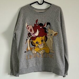 Disney The Lion Kind Pullover Grey Sweater Size L